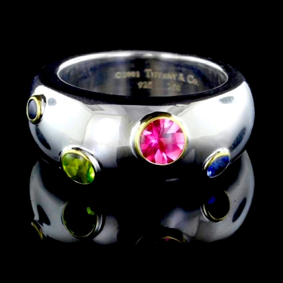 Tiffany & Co Eliote Multi Gemstone Ring - Picture 1 of 5